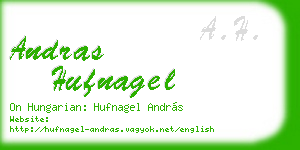 andras hufnagel business card